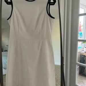 Theory White Sleeveless Sheath Mini Dress